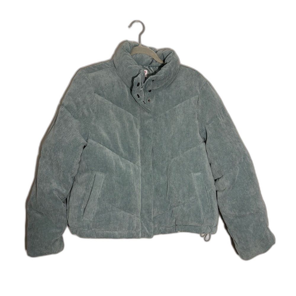 Ci Sono Corduroy Puffer Jacket - Light Green